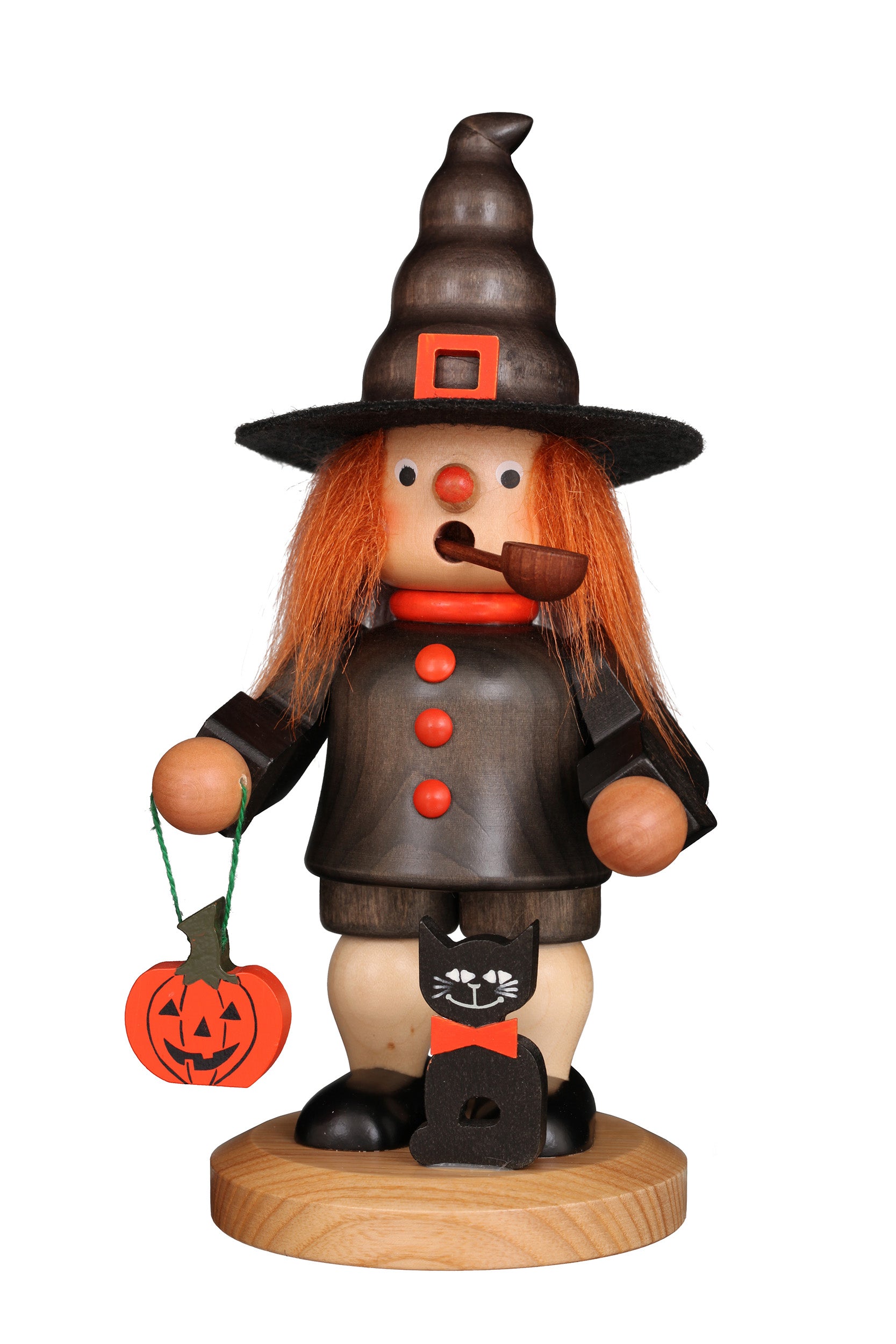 Halloween Incense Burner - Premium - Witch with Cat